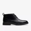Aldwin Chukka boots i svart skinn for menn – Us