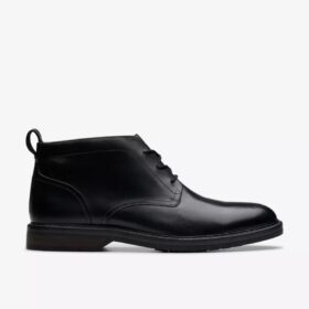 Aldwin Chukka boots i svart skinn for menn – Us