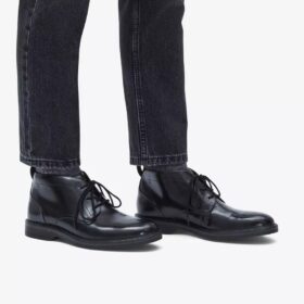Aldwin Chukka boots i svart skinn for menn – Us