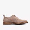 Aldwin Lace – grå Oxfords i semsket skinn for menn
