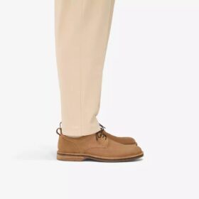 Aldwin Lace – grå Oxfords i semsket skinn for menn