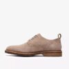 Aldwin Lace – grå Oxfords i semsket skinn for menn