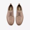 Aldwin Lace – grå Oxfords i semsket skinn for menn