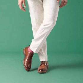 Aldwin Lace, herreOxfords i tanfarget skinn