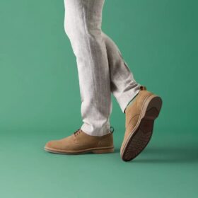 Aldwin Lace tan-fargede suede-Oxfords for menn