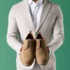 Aldwin Lace tan-fargede suede-Oxfords for menn