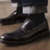 Aldwin Step loafers for menn i svart skinn