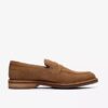 Aldwin Step-loafers i tan-farget semsket skinn for menn