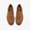Aldwin Step-loafers i tan-farget semsket skinn for menn