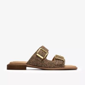 Ariany Bay flate sandaler med dyremønster for damer