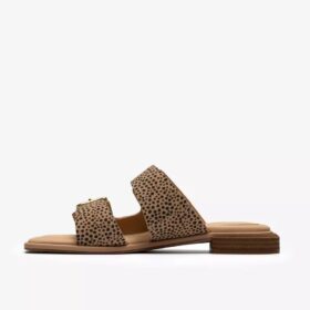 Ariany Bay flate sandaler med dyremønster for damer