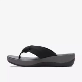 Arla Glison svarte Fabriccloudsteppers™-Flip-flops for damer