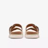Arwell Step flate sandaler i kremfarget skinn for damer