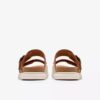 Arwell Step-flate sandaler i tan-farget skinn for damer