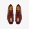 Bowburn-brogues for menn i tanfarget skinn med snøring
