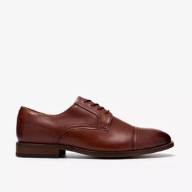 Bowburn Cap-brogues for menn i tan-farget skinn