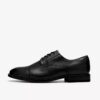 Bowburn Cap – svart skinn-Oxford for menn