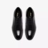 Bowburn Cap – svart skinn-Oxford for menn