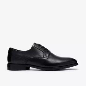 Bowburn Lace – svart skinn-Oxford for menn