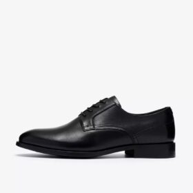 Bowburn Lace – svart skinn-Oxford for menn