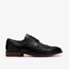 Bowburn Tip-Oxfords i svart skinn for menn