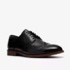 Bowburn Tip-Oxfords i svart skinn for menn