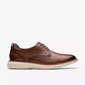 Brantin Plain mørkebrune skinn-Oxfords for menn