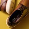 Brantin Plain mørkebrune skinn-Oxfords for menn