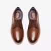 Brantin Plain mørkebrune skinn-Oxfords for menn