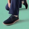 Brantin Plain Navy strikket derby-sko for menn