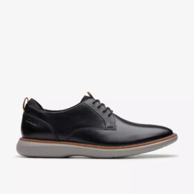 Brantin Plain – sorte skinn-Oxfords for menn