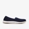 Breeze Lily Navy slip-ons for kvinner
