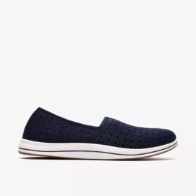 Breeze Lily Navy slip-ons for kvinner