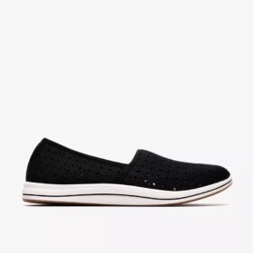 Breeze Lily svarte Slip-ons for damer