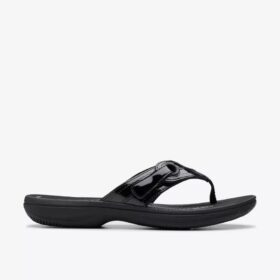 Breeze Reyna svarte lakksandaler for kvinner fra Cloudsteppers™ Flip-flops