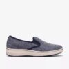 Breeze Sky Zoe marineblå Slip-ons i kanvas for damer