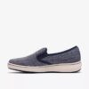 Breeze Sky Zoe marineblå Slip-ons i kanvas for damer