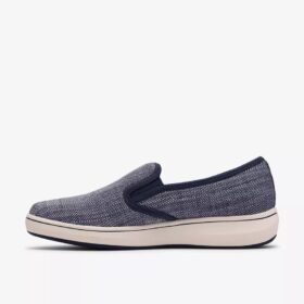 Breeze Sky Zoe marineblå Slip-ons i kanvas for damer
