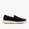Breeze Sky Zoe – svarte Slip-ons i canvas for damer