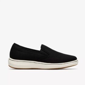 Breeze Sky Zoe – svarte Slip-ons i canvas for damer