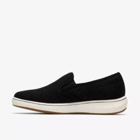 Breeze Sky Zoe – svarte Slip-ons i canvas for damer