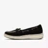 Breezesky Bay Loafers i svart kanvas for damer