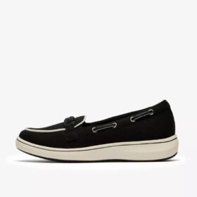 Breezesky Bay Loafers i svart kanvas for damer
