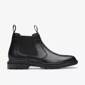 Burchill Chelsea boots i svart skinn for menn
