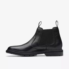 Burchill Chelsea boots i svart skinn for menn
