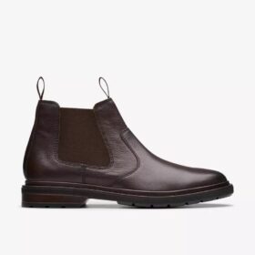 Burchill up Chelsea boots i mørkebrunt skinn for menn