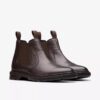 Burchill up Chelsea boots i mørkebrunt skinn for menn