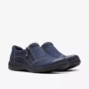 Carleigh Ray marineblå nubuck-Slip-ons för damer