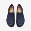 Carleigh Ray marineblå nubuck-Slip-ons för damer