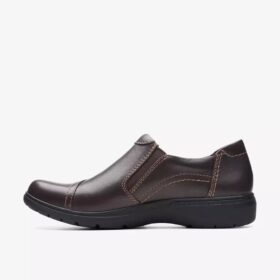 Carleigh Ray mørkebrune skinn Slip-ons for damer
